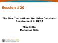 The New Institutional Net Price Calculator Requirement in HEOA PowerPoint PPT Presentation