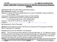 THALES proposal for IEEE 802.15.4a