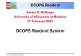 DCOPS Readout PowerPoint PPT Presentation
