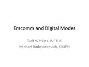Emcomm and Digital Modes