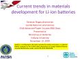 Current trends in materials development for Liion batteries PowerPoint PPT Presentation