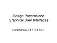 Design Patterns and Graphical User Interfaces PowerPoint PPT Presentation