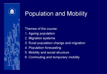 Population and Mobility