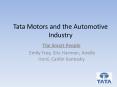 Tata Motors and the Automotive Industry PowerPoint PPT Presentation