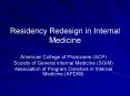 Residency Redesign in Internal Medicine PowerPoint PPT Presentation