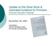 Update on the Silver Book