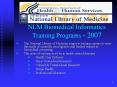 NLM Biomedical Informatics Training Programs - 2007 PowerPoint PPT Presentation