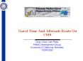 Travel Time And Alternate Route On CMS PowerPoint PPT Presentation