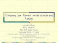 Company Law: Recent trends in India and Abroad PowerPoint PPT Presentation