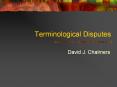 Terminological Disputes PowerPoint PPT Presentation