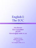 English I: The EOC PowerPoint PPT Presentation
