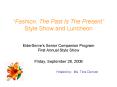 Fashion, The Past Is The Present Style Show and Luncheon PowerPoint PPT Presentation
