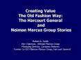 Creating Value The Old Fashion Way: The Harcourt General and Neiman Marcus Group Stories PowerPoint PPT Presentation