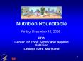 Nutrition Roundtable PowerPoint PPT Presentation