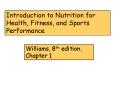 Introduction to Nutrition for Health, Fitness, and Sports Performance PowerPoint PPT Presentation