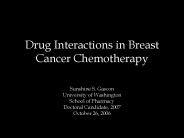 Drug Interactions in Breast Cancer Chemotherapy