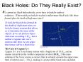 Black Holes: Do They Really Exist? PowerPoint PPT Presentation