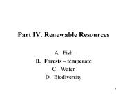 Part IV. Renewable Resources