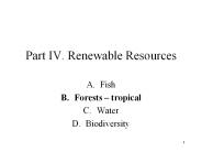 Part IV. Renewable Resources