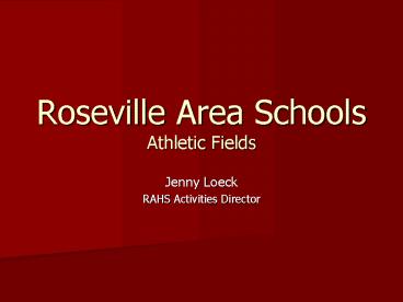 Roseville Area Schools Athletic Fields