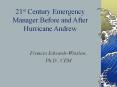 21st Century Emergency Manager:Before and After Hurricane Andrew PowerPoint PPT Presentation