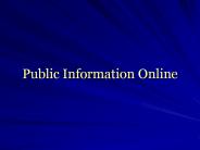 Public Information Online