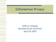 Information Privacy