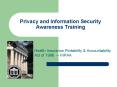 Privacy and Information Security Awareness Training PowerPoint PPT Presentation