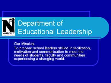 Department of Educational Leadership