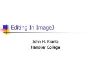 Editing In ImageJ