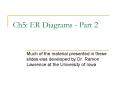 Ch5: ER Diagrams - Part 2 PowerPoint PPT Presentation