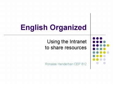 English Organized