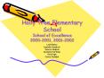 Holly Tree Elementary School School of Excellence 2000-2001, 2001-2002 PowerPoint PPT Presentation