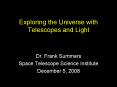 Exploring the Universe with Telescopes and Light PowerPoint PPT Presentation