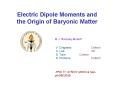 Electric Dipole Moments and the Origin of Baryonic Matter PowerPoint PPT Presentation