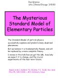 The Mysterious Standard Model of Elementary Particles PowerPoint PPT Presentation