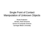 Single Point of Contact Manipulation of Unknown Objects