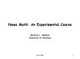 News Math: An Experimental Course PowerPoint PPT Presentation