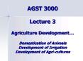AGST 3000 Lecture 3 Agriculture Development PowerPoint PPT Presentation