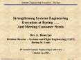 Strengthening Systems Engineering Execution at Boeing  PowerPoint PPT Presentation