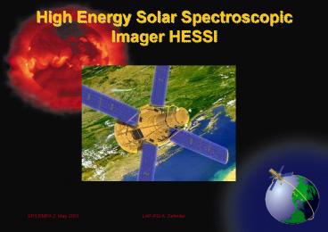 High Energy Solar Spectroscopic Imager HESSI