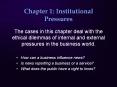 Chapter 1: Institutional Pressures PowerPoint PPT Presentation