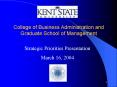 College of Business Administration and Graduate School of Management PowerPoint PPT Presentation