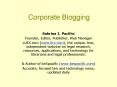 Corporate Blogging PowerPoint PPT Presentation