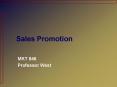 Sales Promotion PowerPoint PPT Presentation