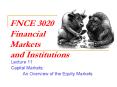 FNCE 3020 Financial Markets and Institutions PowerPoint PPT Presentation