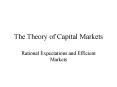 The Theory of Capital Markets PowerPoint PPT Presentation
