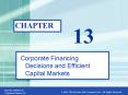 Corporate Financing Decisions and Market Efficiency PowerPoint PPT Presentation