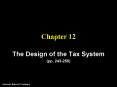 The Design of the Tax System PowerPoint PPT Presentation