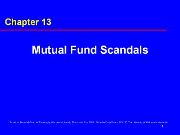 Mutual Fund Scandals